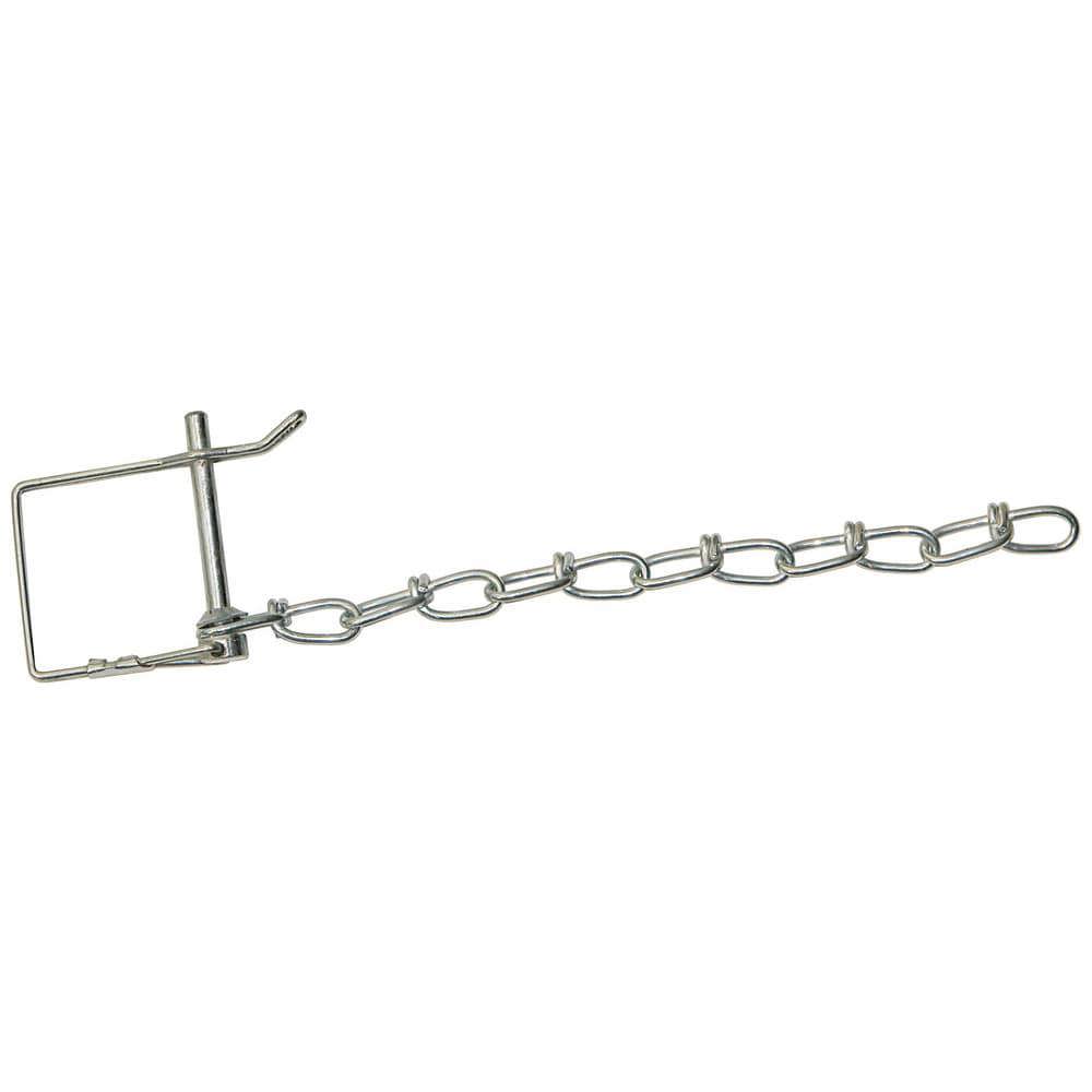 Safety Pins; Pin Type: Single Wire Tab Lock ; Usable Length (Inch): .25 ; Pin Diameter: 0.25 ; Overall Length: 8in ; Material: Carbon Steel ; Finish: Zinc