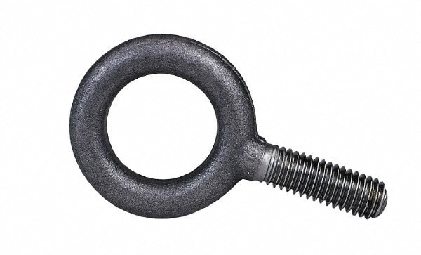 Lifting Eye Bolt: Without Shoulder, 1,300 lb Capacity, 3/8-16 Thread, Grade C-1030/C-1035 Steel