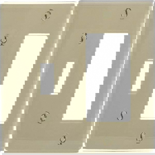 Wall Plates; Wall Plate Type: Combination Wall Plates ; Color: Ivory ; Wall Plate Configuration: Toggle Switch ; Material: Thermoplastic ; Shape: Rectangle ; Wall Plate Size: Standard