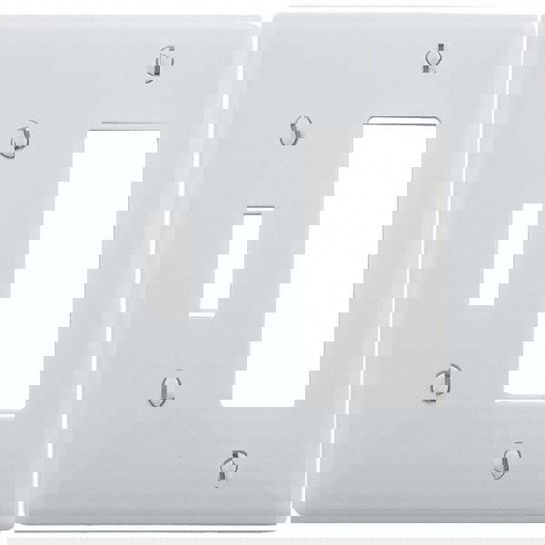 Wall Plates; Wall Plate Type: Combination Wall Plates ; Color: White ; Wall Plate Configuration: Toggle Switch ; Material: Thermoplastic ; Shape: Rectangle ; Wall Plate Size: Standard