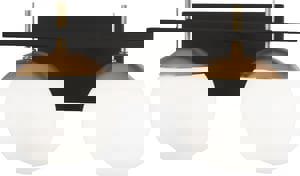 75W 2-Light Xenon Vanity Fixture in Weathered Black with Gold