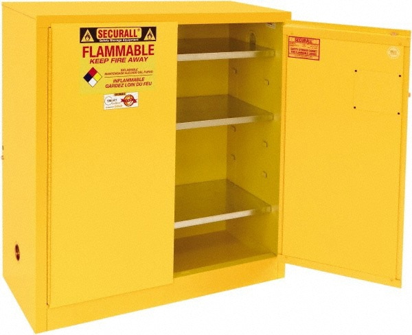 Standard Cabinet: Manual Closing, 3 Shelves, Yellow
