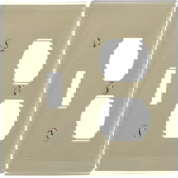 Wall Plates; Wall Plate Type: Combination Wall Plates ; Color: Ivory ; Wall Plate Configuration: One Toggle Switch/One Duplex Outlet ; Material: Thermoplastic ; Shape: Rectangle ; Wall Plate Size: Standard