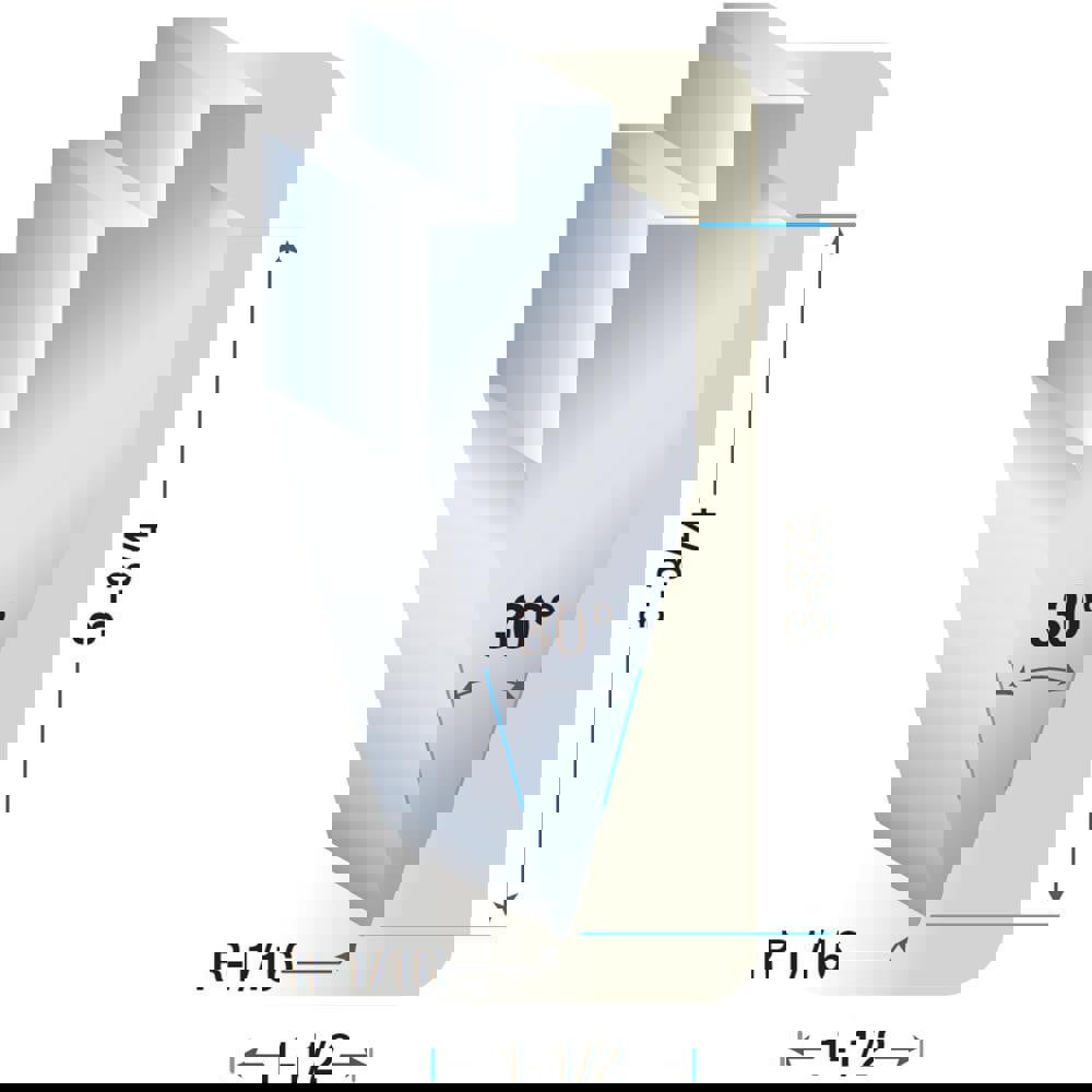 Press Brake Punch & Die Set: 12 ga Capacity, 4' Long