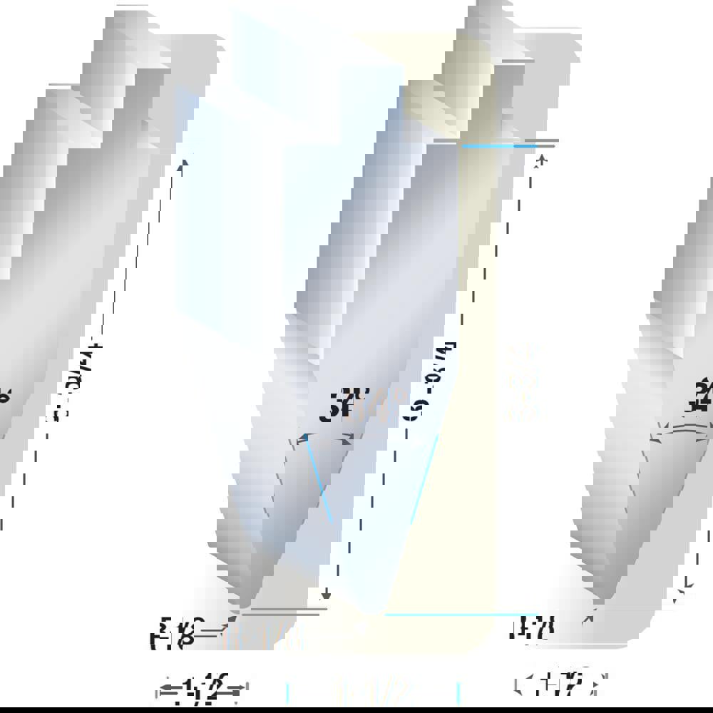 Press Brake Punch & Die Set: 0.187 in Capacity, 6' Long
