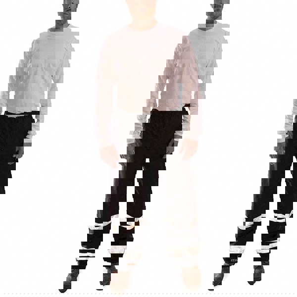 Rain Pants: Polyester, Snaps Closure, Black, Large