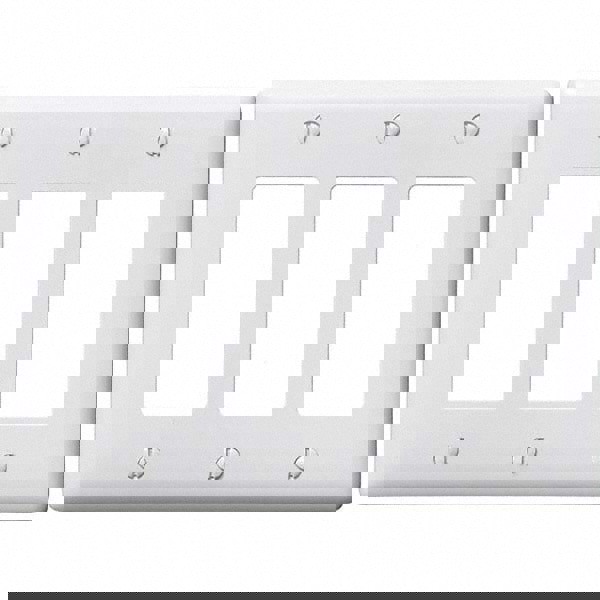 Wall Plates; Wall Plate Type: Outlet Wall Plates ; Wall Plate Configuration: GFCI/Surge Receptacle ; Shape: Rectangle ; Wall Plate Size: Standard ; Number of Gangs: 3; 3 ; Overall Length (mm): 4.6300in