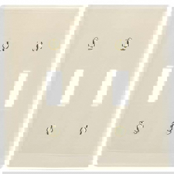 Wall Plates; Wall Plate Type: Switch Plates ; Color: Light Almond ; Wall Plate Configuration: Toggle Switch ; Material: Thermoplastic ; Shape: Rectangle ; Wall Plate Size: Standard