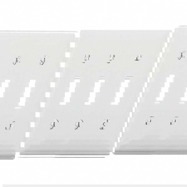 Wall Plates; Wall Plate Type: Switch Plates ; Color: White ; Wall Plate Configuration: Toggle Switch ; Material: Thermoplastic ; Shape: Rectangle ; Wall Plate Size: Standard
