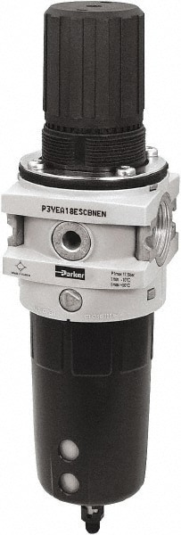 FRL Combination Unit: 1 NPT, Heavy-Duty, 1 Pc Filter/Regulator