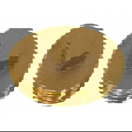 3-1/2 in. Raised Head Brass Plug