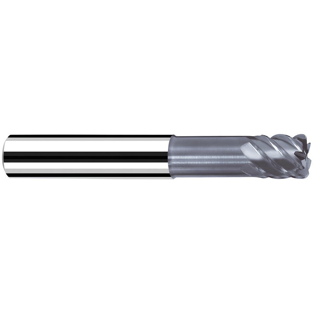 Corner Radius End Mill: 6 mm Dia, 7.00 mm LOC, 45 deg Helix, TiAlCrN Coated, Corner Radius End, Series Multispeed