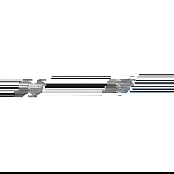 Ball End Mill: 2.00 mm Dia, 3.00 mm LOC, 2 Flute, Solid Carbide