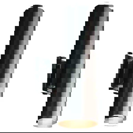 17W 2-Light LED Outdoor Wall Sconce in Black