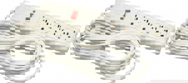 6 Outlets, 120 Volts, 15 Amps, 15' Cord, Power Outlet Strip