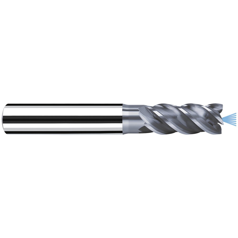 Corner Radius End Mill: 5 mm Dia, 10.00 mm LOC, 45 deg Helix, TiAlCrN Coated, Corner Radius End, Centercutting Series MFC