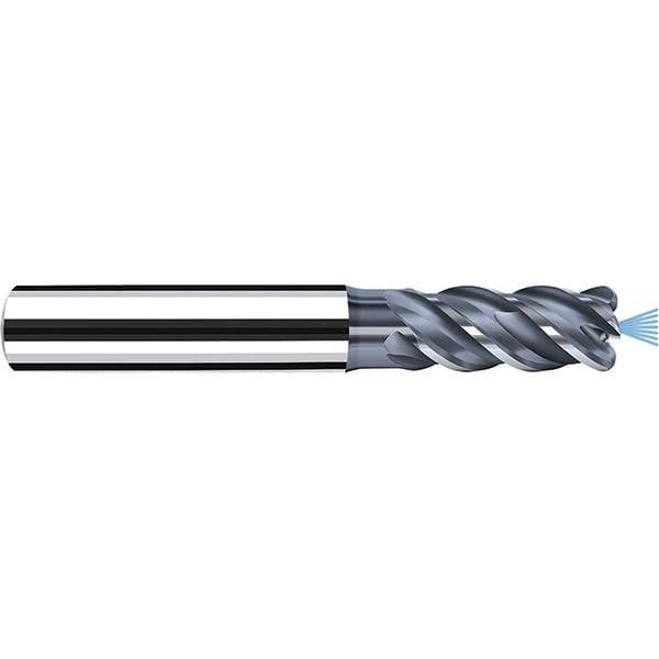 Corner Radius End Mill: 6 mm Dia, 12.00 mm LOC, TiAlCrN Coated, Polychrom, Corner Radius End, Centercutting Series P8107