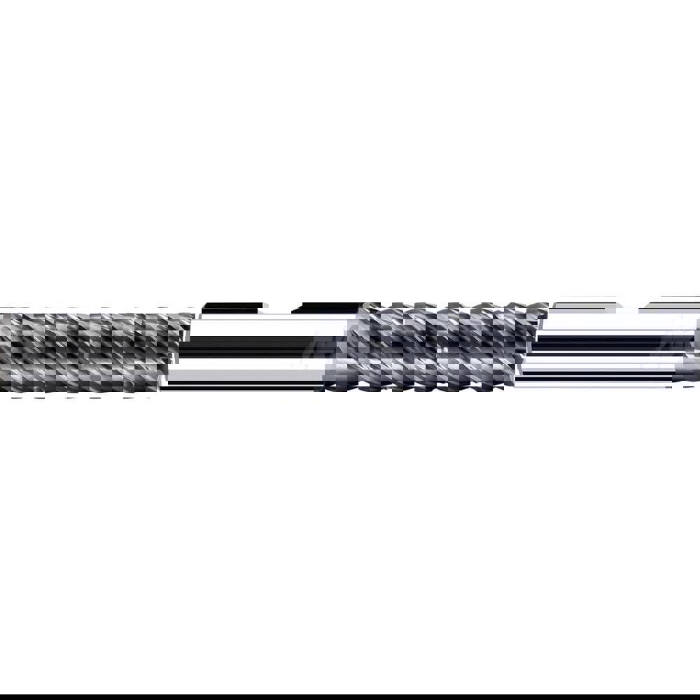 Corner Radius End Mill: 6 mm Dia, 21.00 mm LOC, 45 deg Helix, TiAlCrN Coated, Corner Radius End, Centercutting Series E-Cut