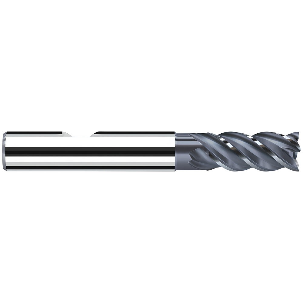 Corner Radius End Mill: 12 mm Dia, 26.00 mm LOC, 45 deg Helix, TiAlCrN Coated, Corner Radius End, Centercutting Series NB-NVS