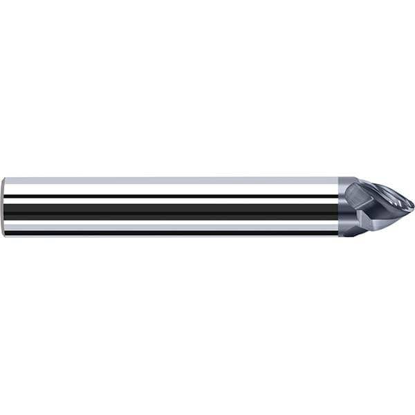 Tapered End Mill: 4 Flutes, Solid Carbide, Tapered End