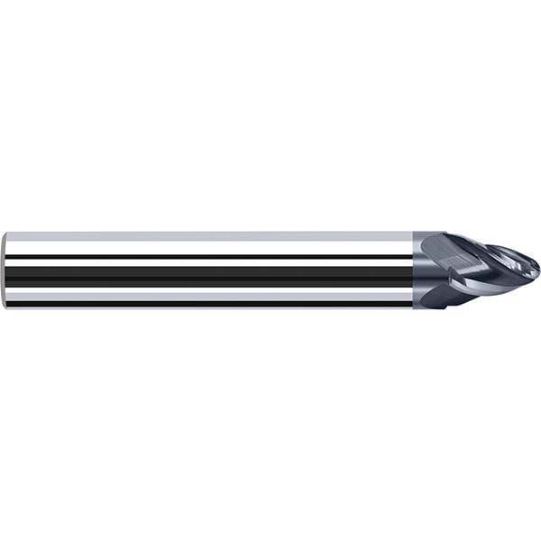 Tapered End Mill: 4 Flutes, Solid Carbide, Tapered End