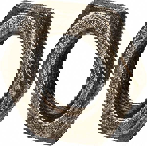 Jam Nut: M30x3.5, Grade 2H Steel, Bright/Uncoated Finish