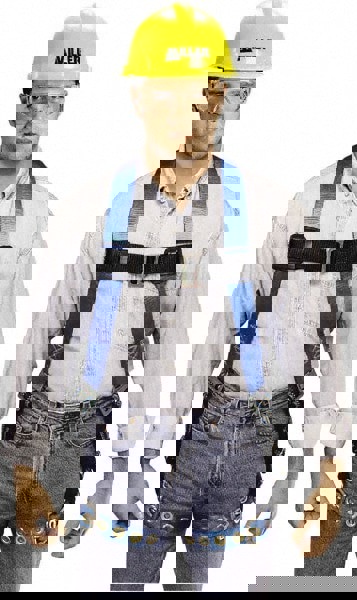 Fall Protection Harnesses: 400 Lb, Single D-Ring Style, Size Universal