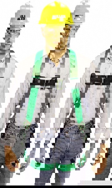 Fall Protection Harnesses: 400 Lb, Single D-Ring Style, Size Universal