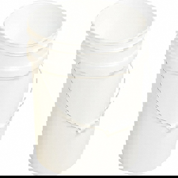 Buckets & Pails; Capacity: 5 gal (US); Body Material: Plastic; Style: Single Pail; Shape: Round; Color: White; Handle: Yes; Lid: No Lid; For Use With: Storage; Shipping; Handle Material: Steel; Height (mm): 11.9375 in; Container Size Compatibility (Gal.):