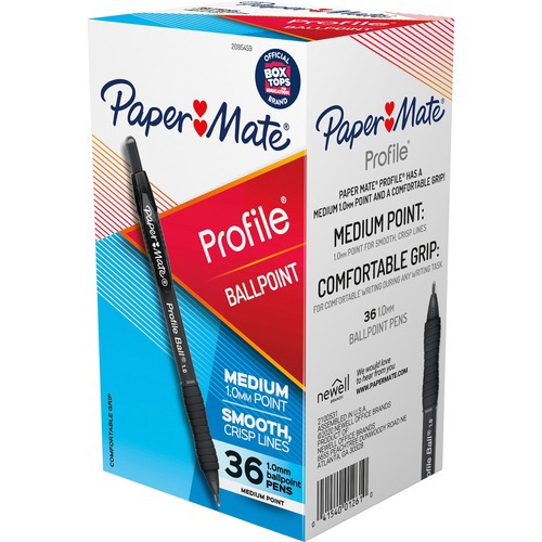 PEN,BALLPT,1.0MM,36/PK,BK