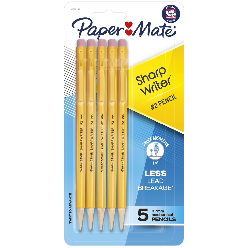 PENCIL,SHRPWTR,7MM,5PK,YW