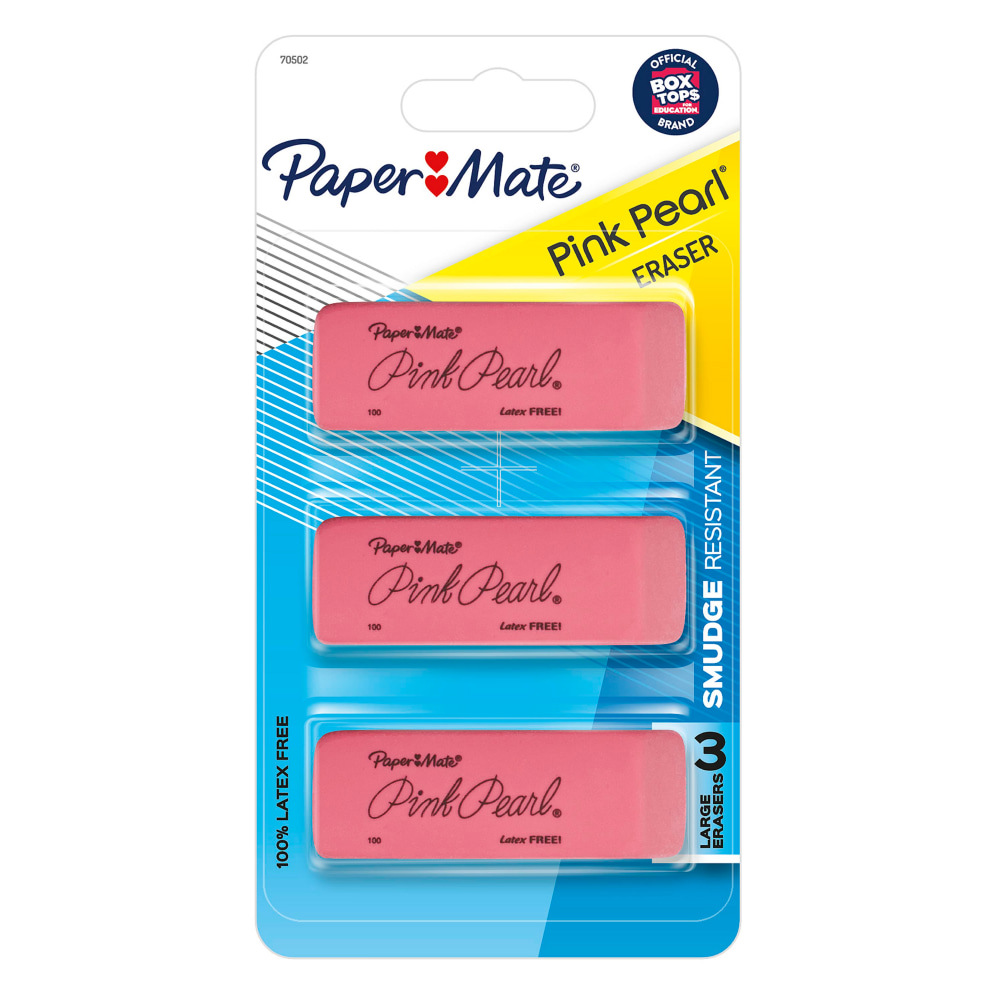 ERASER,PEARL MED 3PK,PK