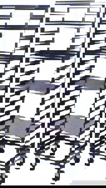 Pan & Tray Utility Cart: Steel, Gray