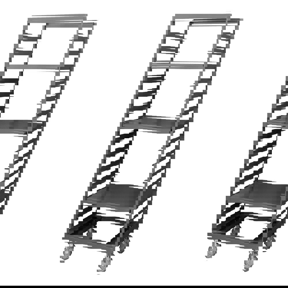 Pan & Tray Utility Cart: Steel, Gray