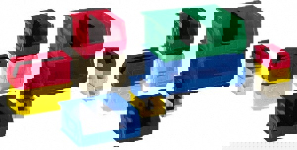 Plastic Hopper Stacking Bin: Blue