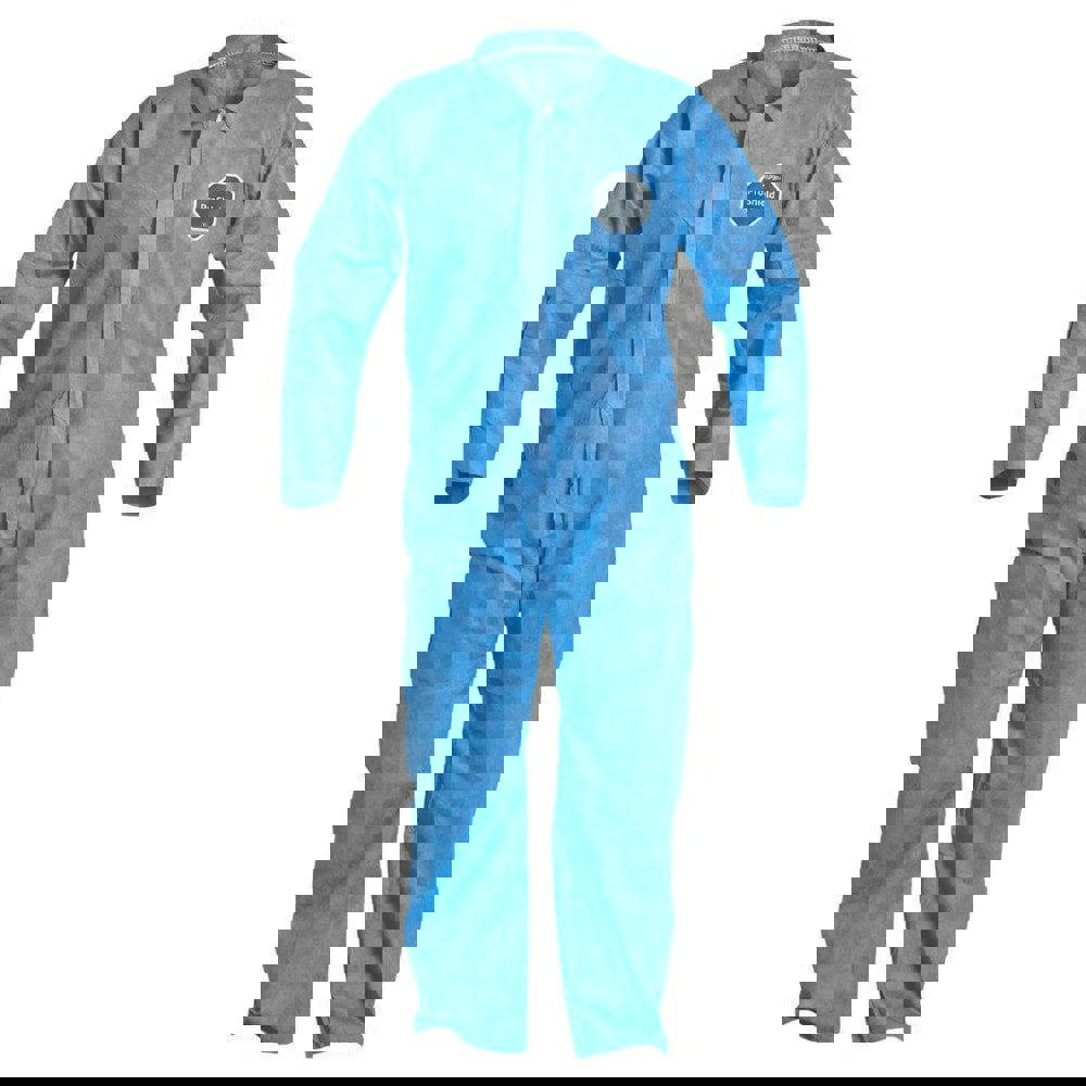 Disposable Coveralls: Size 2X-Large, Film Laminate, Zipper Closure