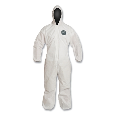 Disposable Coveralls: Liquid, Splash & Abrasion Protection, Size 3X-Large, 1.3000 oz, ProShield 10, Zipper Closure
