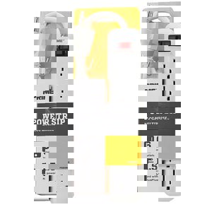 6-OUT WHIT/GRAY PWR STRIP 1.5FT