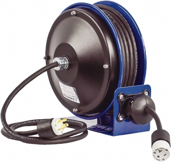 Cord & Cable Reel: 12 AWG, 30' Long, Outlet End