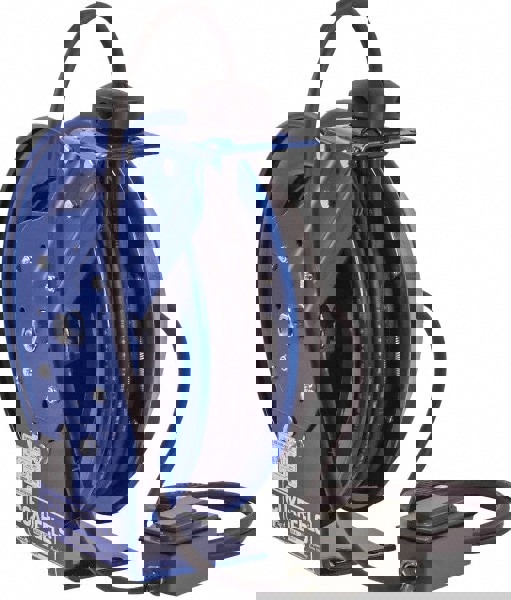 Cord & Cable Reel: 12 AWG, 50' Long, Duplex Outlet Box with GFCI End