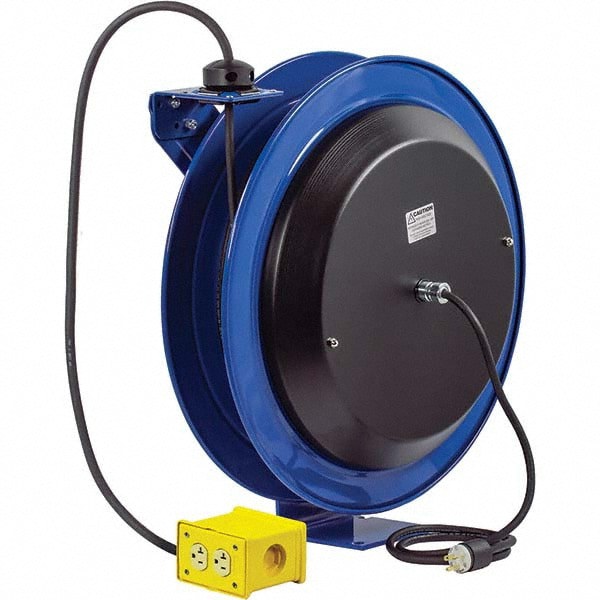 Cord & Cable Reel: 12 AWG, 100' Long, Quad Outlet End