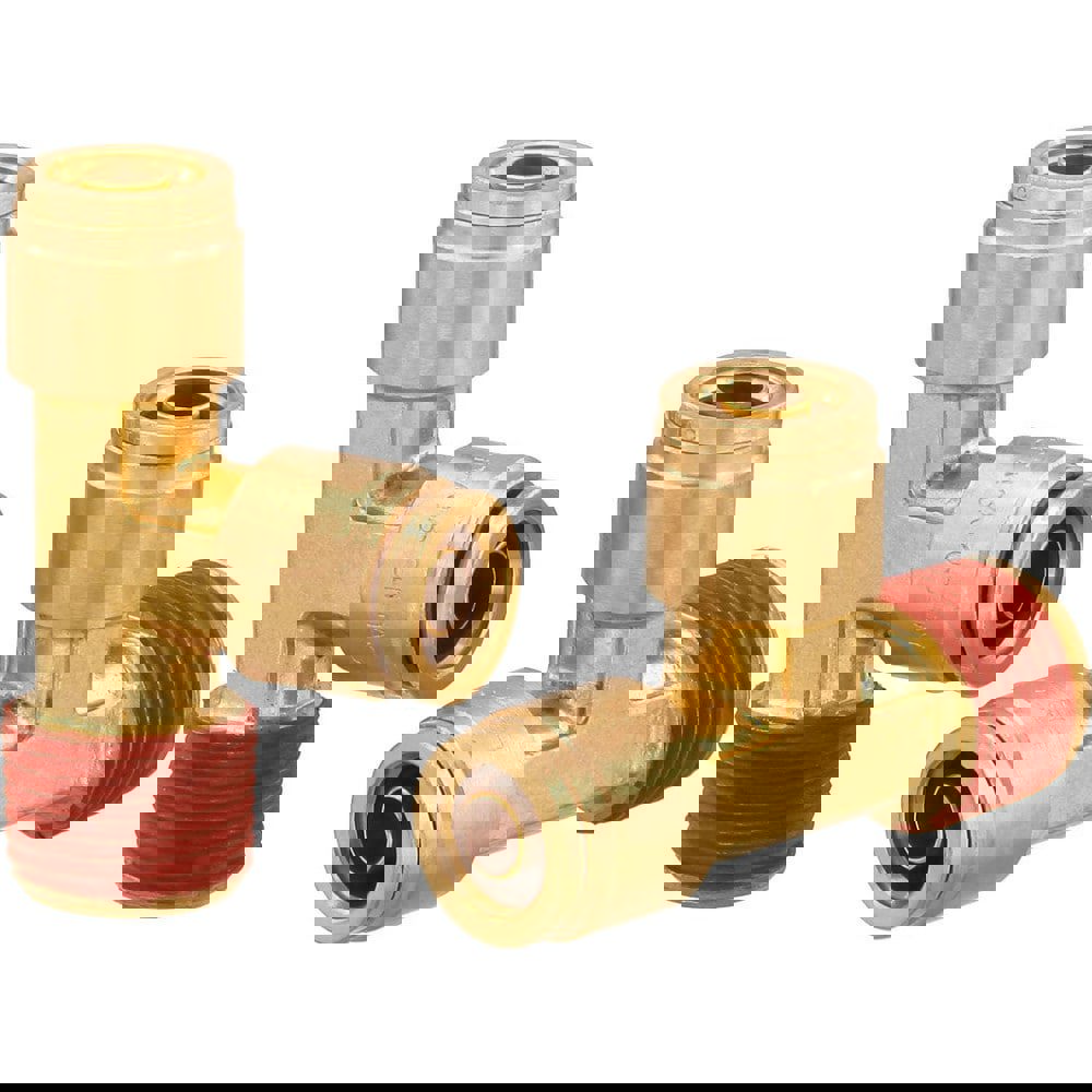 Metal Push-To-Connect Tube Fittings; Connection Type: Push-to-Connect x MNPT ; Material: Brass ; Tube Outside Diameter: 3/8 ; Maximum Working Pressure (Psi - 3 Decimals): 250.000 ; Standards: DOT ; Thread Type: NPT