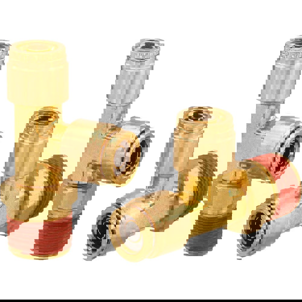 Metal Push-To-Connect Tube Fittings; Connection Type: Push-to-Connect x MNPT ; Material: Brass ; Tube Outside Diameter: 3/8 ; Maximum Working Pressure (Psi - 3 Decimals): 250.000 ; Standards: DOT ; Thread Type: NPT