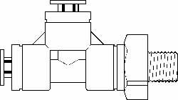 Push-To-Connect Tube Fitting: Male Swivel Run Tee, 1/4