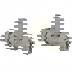 Push-To-Connect Tube Fitting: Male Swivel Run Tee, 1/8