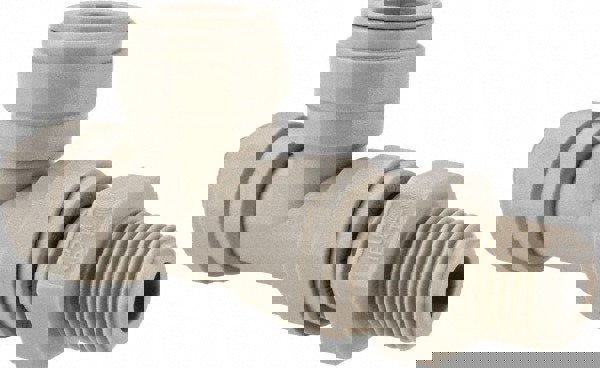 Push-To-Connect Tube Fitting: Male Swivel Run Tee, 1/4