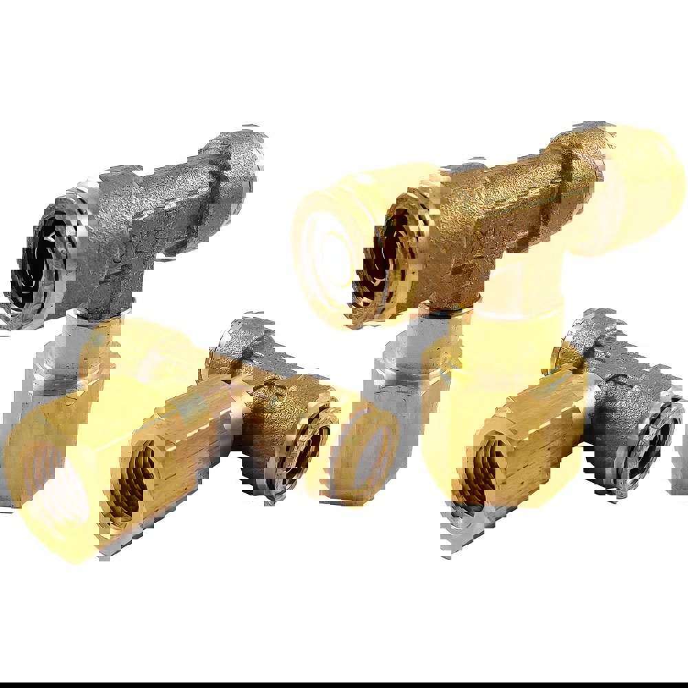 Metal Push-To-Connect Tube Fittings; Connection Type: Push-to-Connect x FNPT ; Material: Brass ; Tube Outside Diameter: 1/4 ; Maximum Working Pressure (Psi - 3 Decimals): 250.000 ; Standards: DOT ; Thread Type: NPT