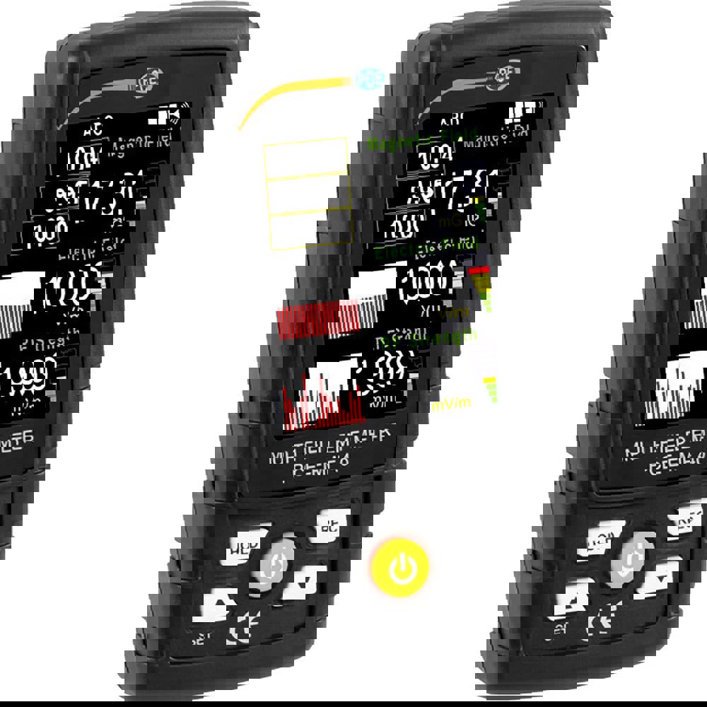 EMF Meters; Meter Type: EMF/ELF ; Display Type: TFT ; Monitors: Electric Fields & RF Strength ; Minimum Frequency: 50 ; Maximum Frequency: 3.5 ; Features: 6625