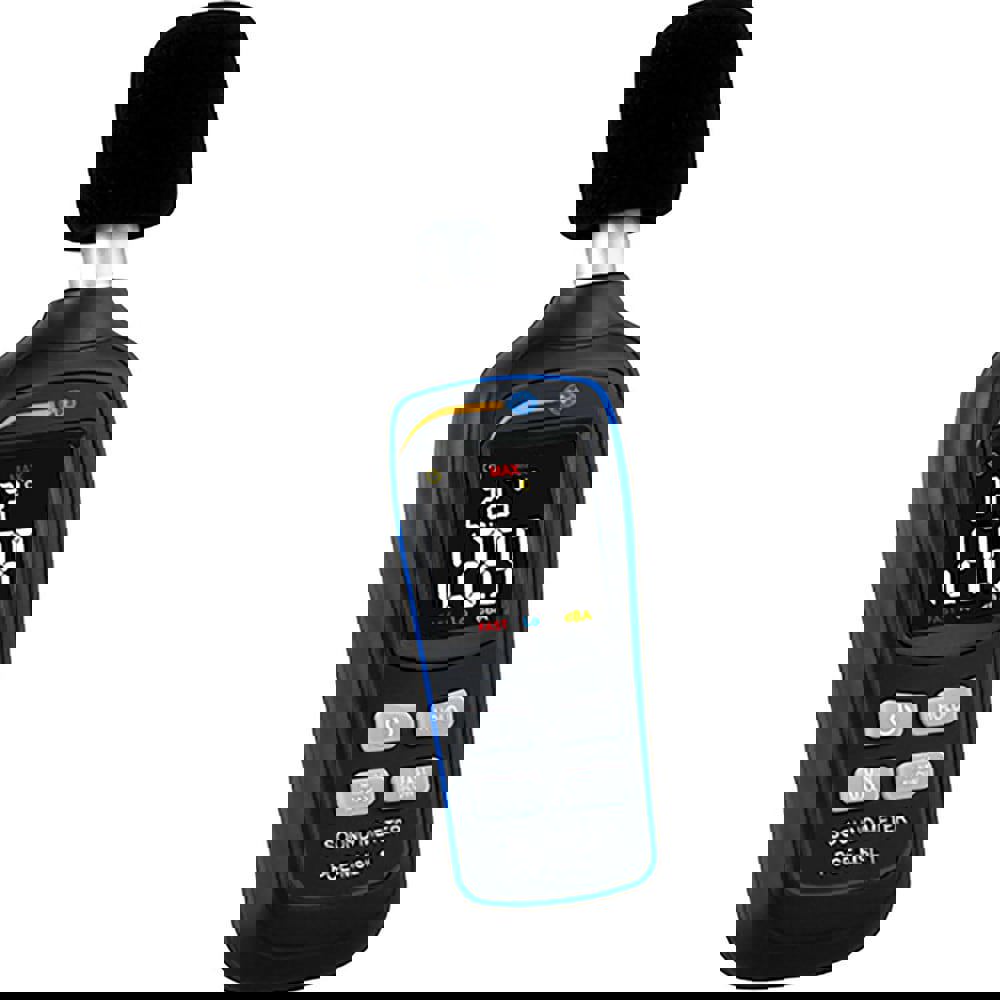 Sound Meters; Meter Type: Class 2 Sound Meter ; Maximum Decibel Rating: 135 ; Minimum Decibel Rating: 35 ; Frequency Weighting: A ; Display Type: LCD ; Accuracy: 12