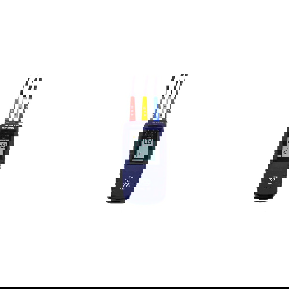 Phase Rotation Testers; Number of Phases: 3 ; Maximum Voltage: 700 ; Minimum Voltage: 40 ; Maximum Frequency (Hz): 400 ; Minimum Frequency (Hz): 15 ; Display Type: LCD